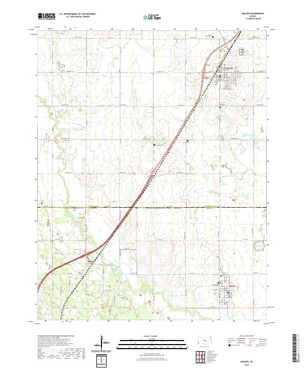 Buhler topographic map thumbnail