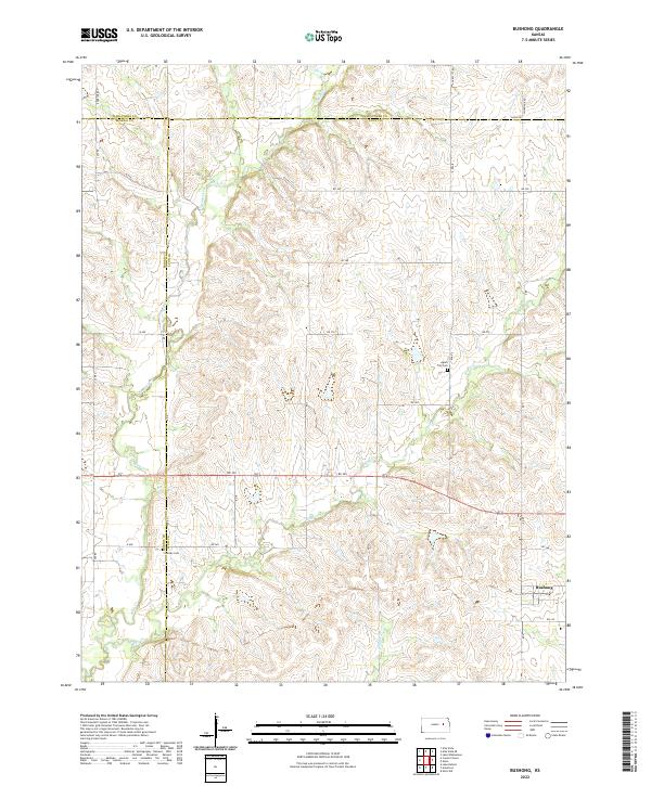 Bushong topographic map thumbnail