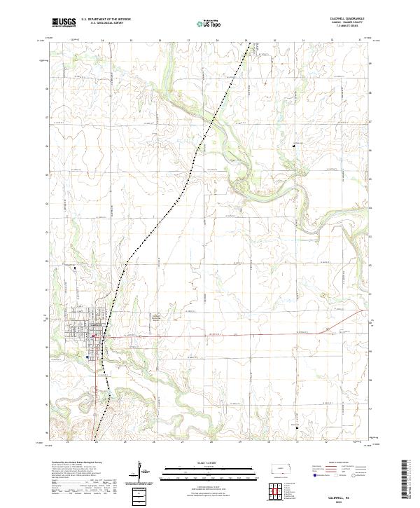 Caldwell topographic map thumbnail