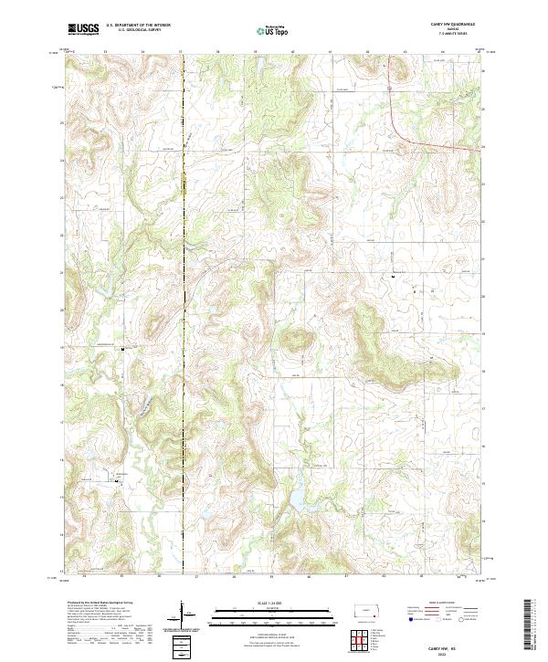 Caney NW topographic map thumbnail