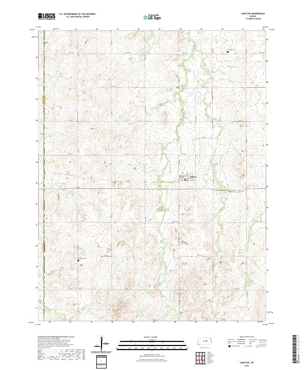 Carlton topographic map thumbnail