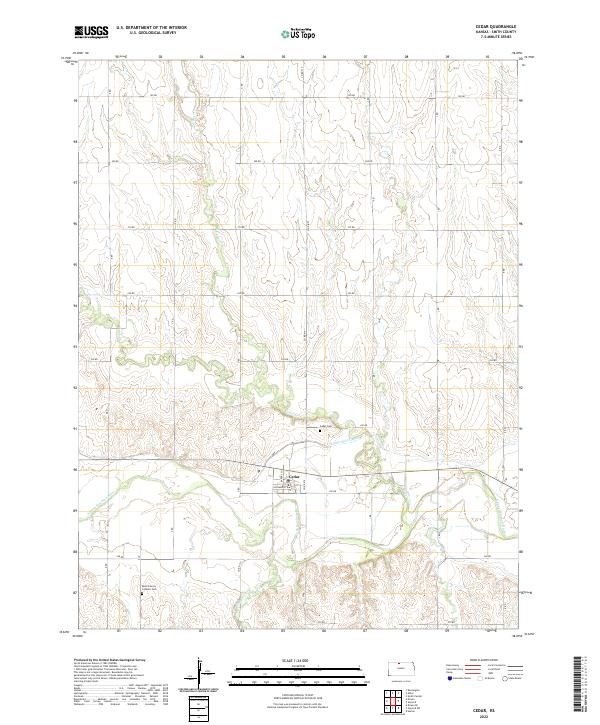 Cedar topographic map thumbnail