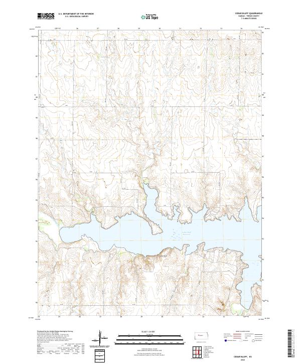 Cedar Bluff topographic map thumbnail