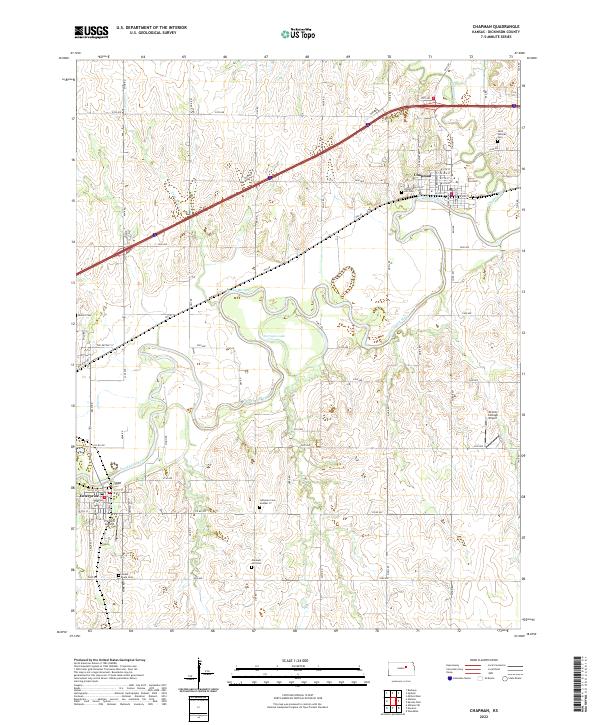 Chapman topographic map thumbnail