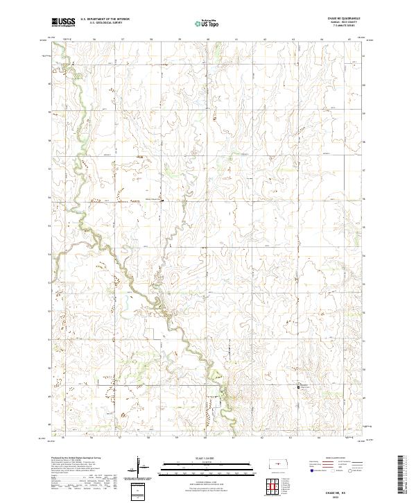 Chase NE topographic map thumbnail
