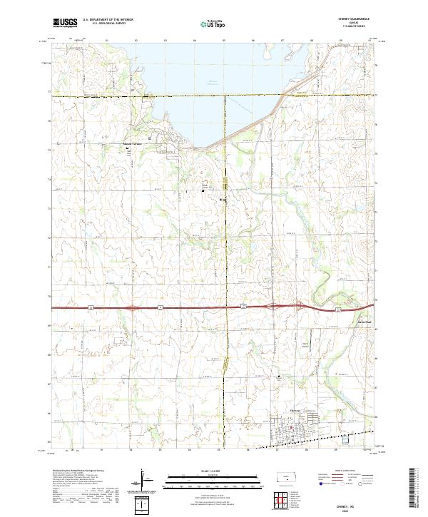 Cheney topographic map thumbnail