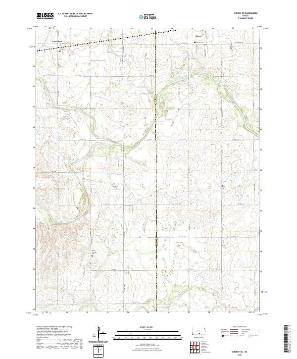 Cheney SE topographic map thumbnail