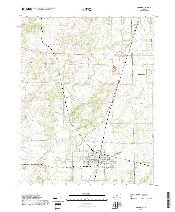 Cherryvale topographic map thumbnail