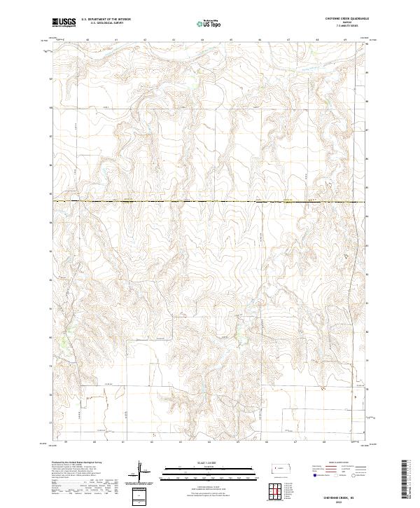 Cheyenne Creek topographic map thumbnail