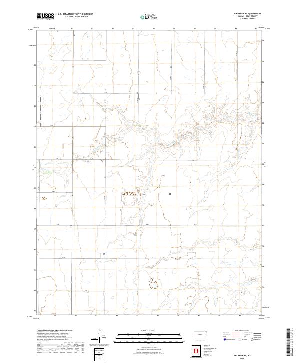 Cimarron NE topographic map thumbnail
