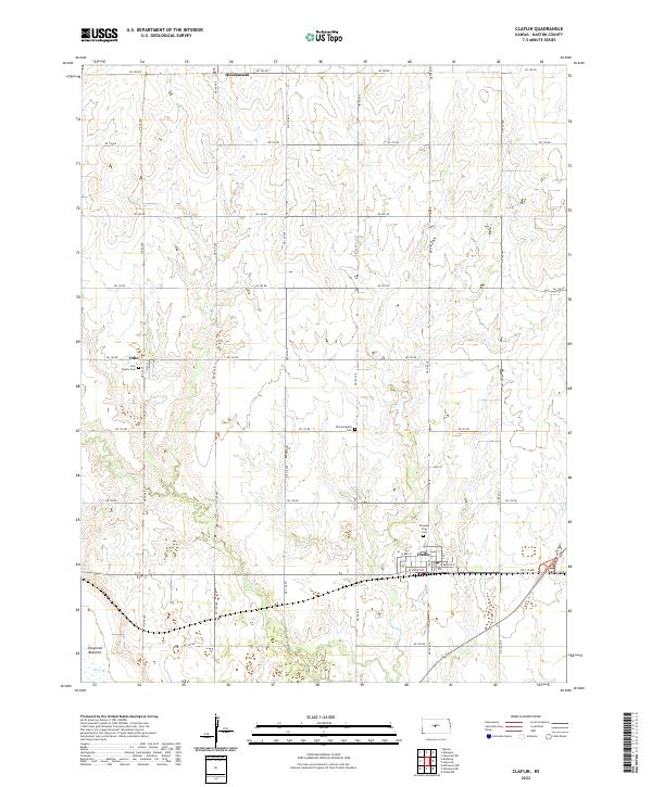 Claflin topographic map thumbnail