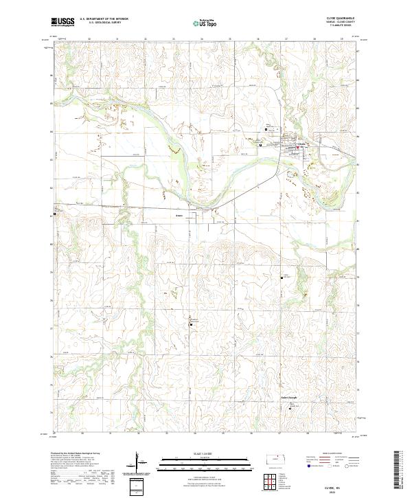 Clyde topographic map thumbnail