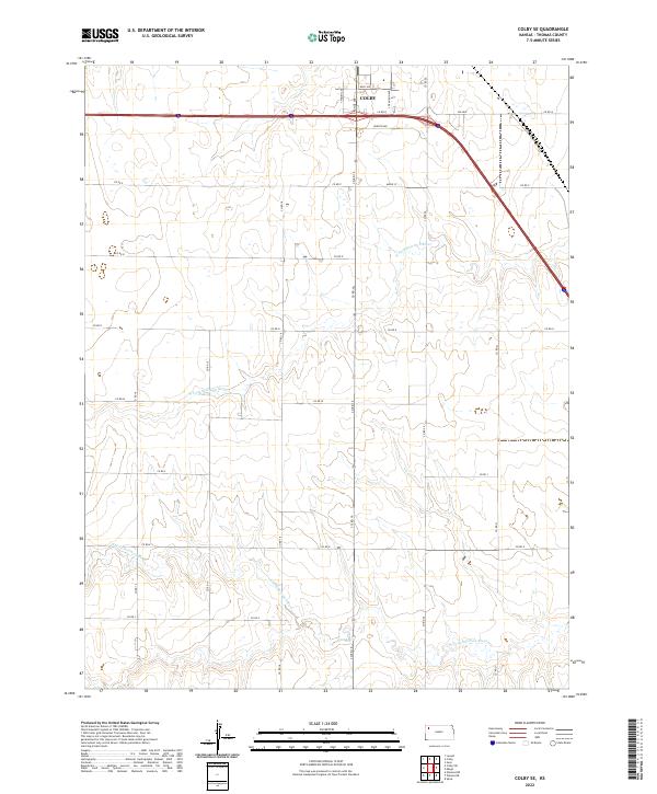Colby SE topographic map thumbnail