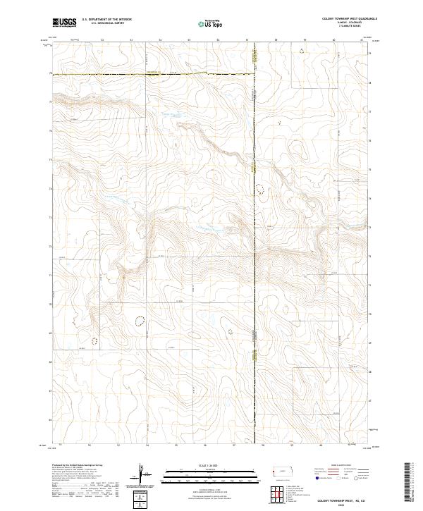 Colony Township West topographic map thumbnail