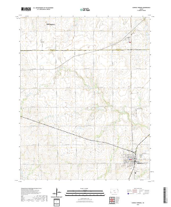 Conway Springs topographic map thumbnail
