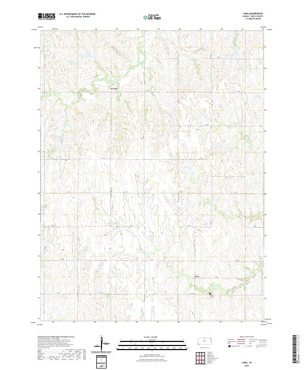 Cora topographic map thumbnail
