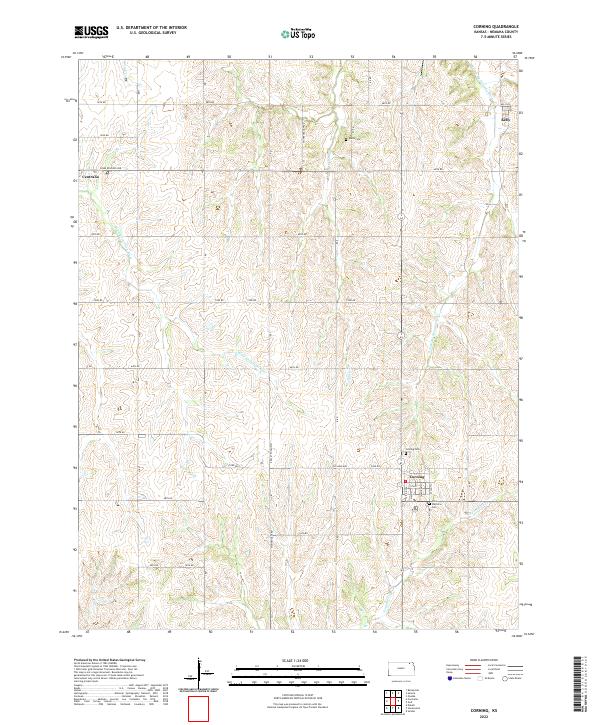 Corning topographic map thumbnail