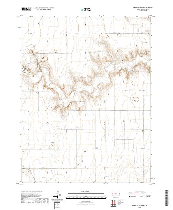 Coronado Cemetery topographic map thumbnail