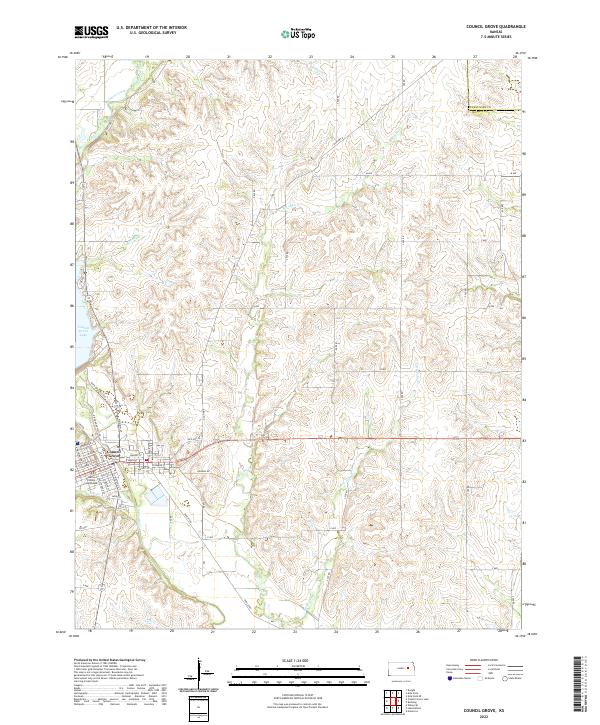 Council Grove topographic map thumbnail