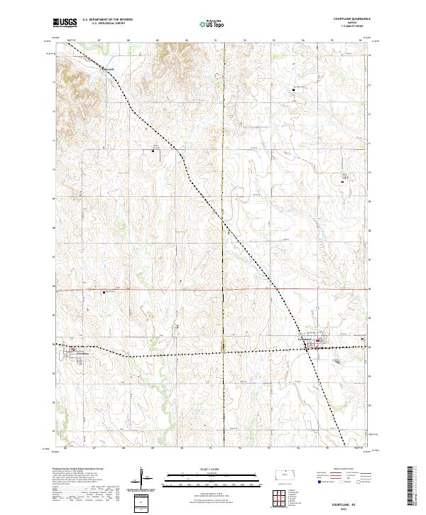 Courtland topographic map thumbnail