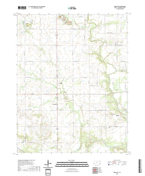 Crestline topographic map thumbnail
