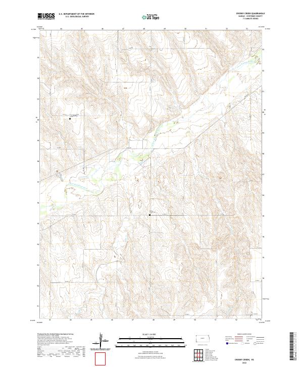 Crosby Creek topographic map thumbnail