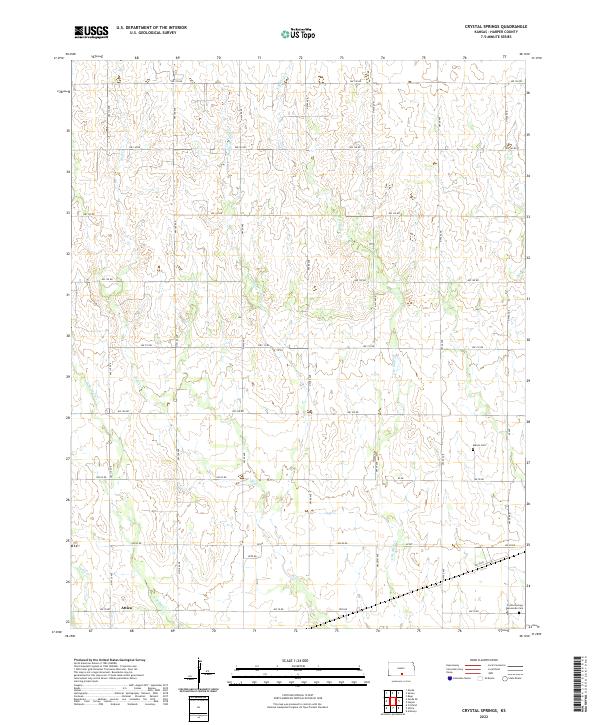 Crystal Springs topographic map thumbnail