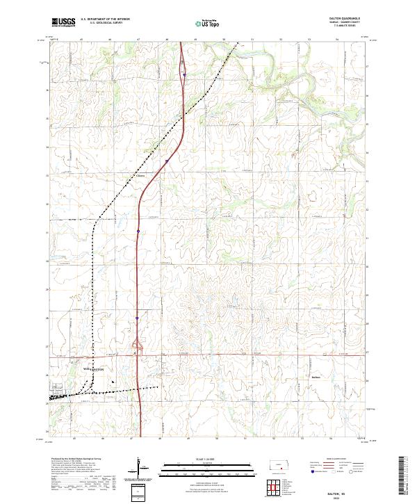 Dalton topographic map thumbnail