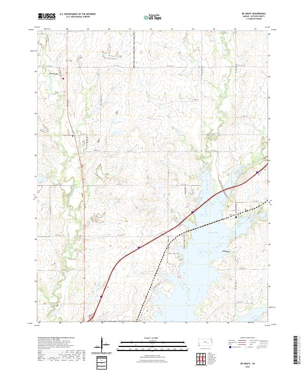 De Graff topographic map thumbnail