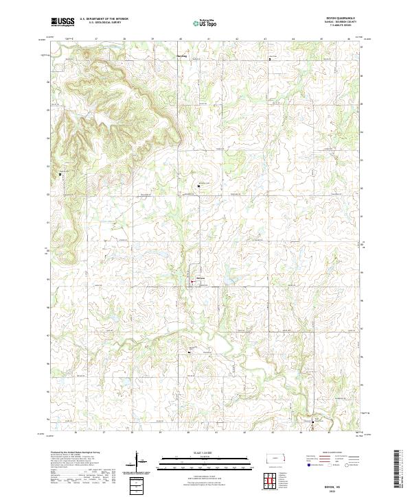 Devon topographic map thumbnail