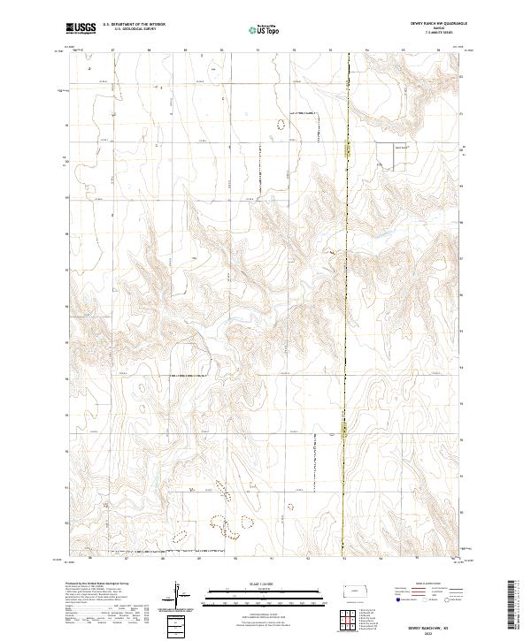 Dewey Ranch NW topographic map thumbnail
