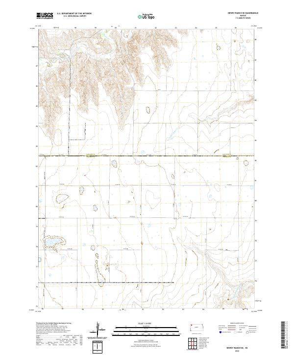 Dewey Ranch SE topographic map thumbnail