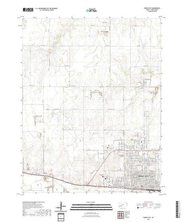 Dodge City topographic map thumbnail
