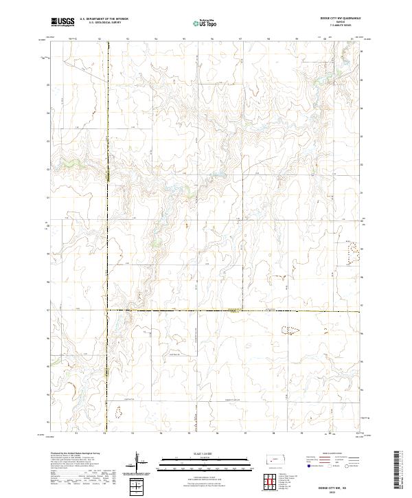 Dodge City NW topographic map thumbnail