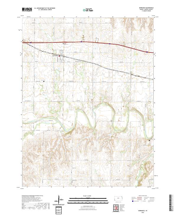 Dorrance topographic map thumbnail