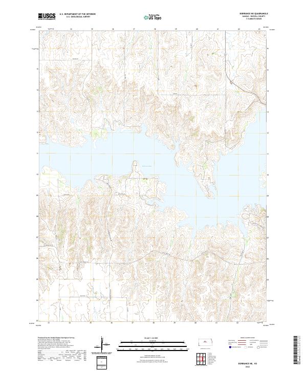 Dorrance NE topographic map thumbnail