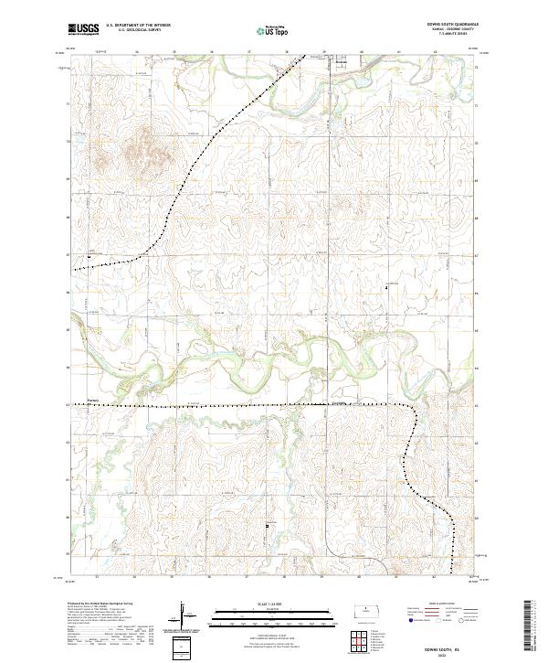 Downs South topographic map thumbnail