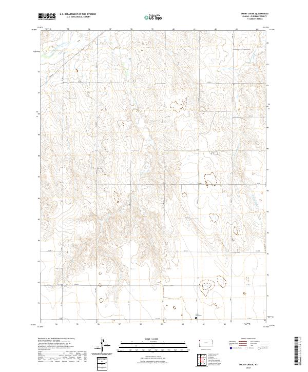 Drury Creek topographic map thumbnail