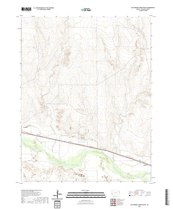 East Bridge Creek South topographic map thumbnail
