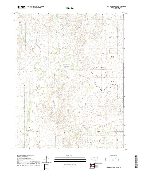 East Kiowa Creek South topographic map thumbnail