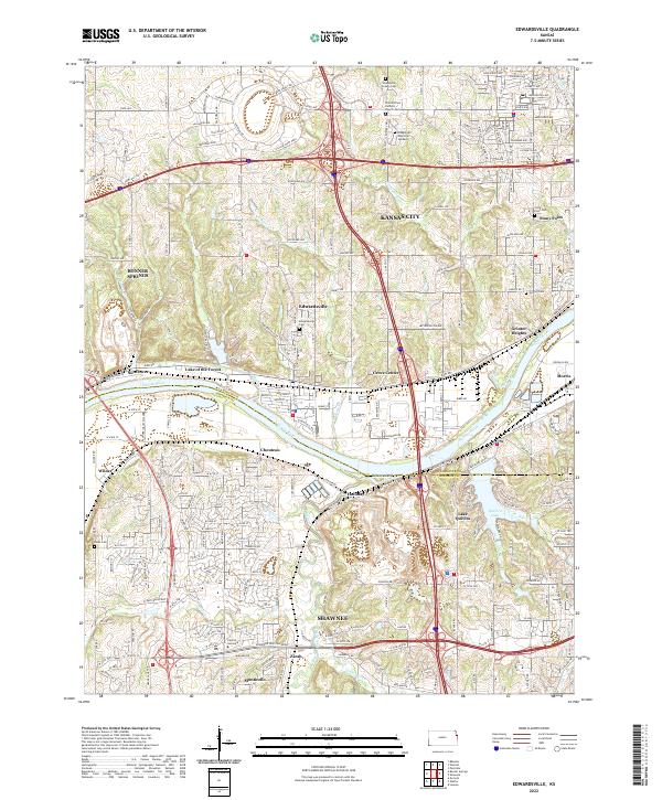 Edwardsville topographic map thumbnail