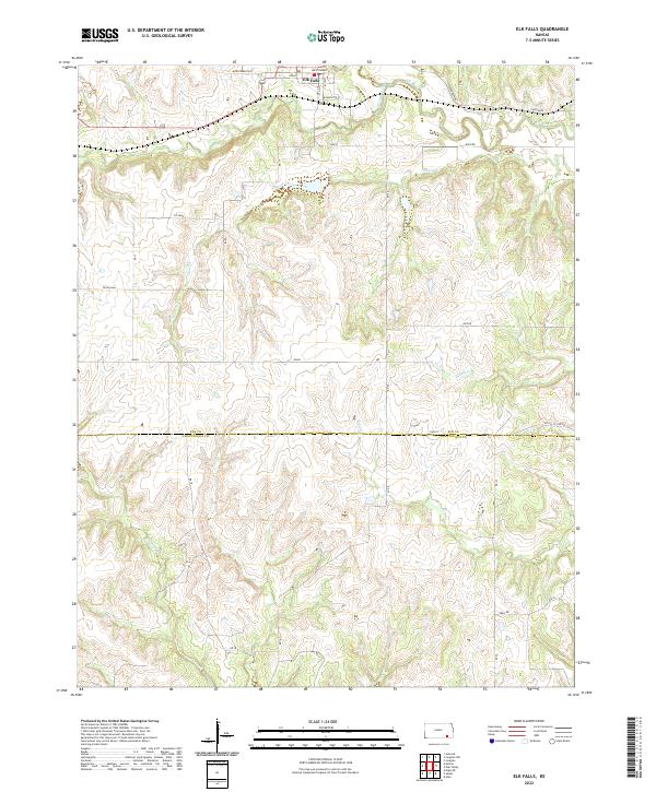 Elk Falls topographic map thumbnail
