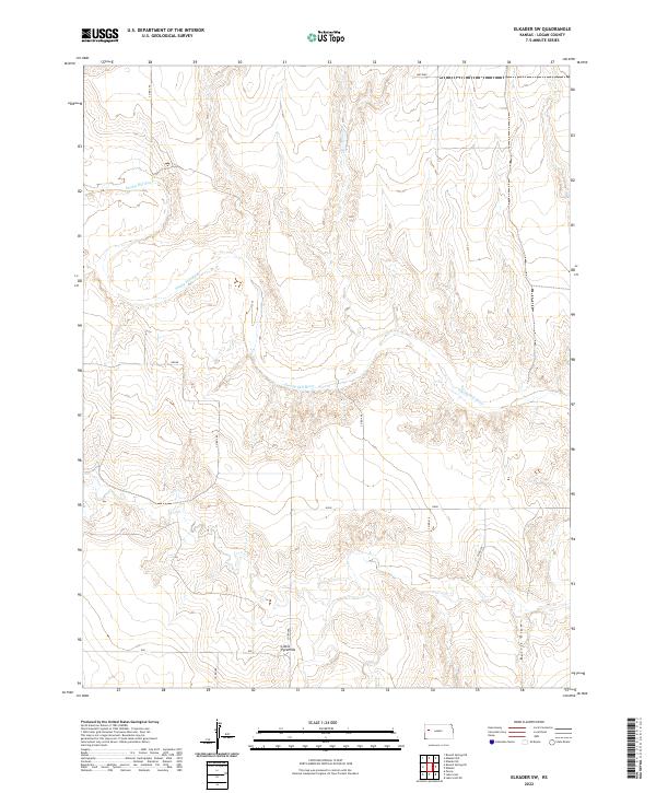 Elkader SW topographic map thumbnail