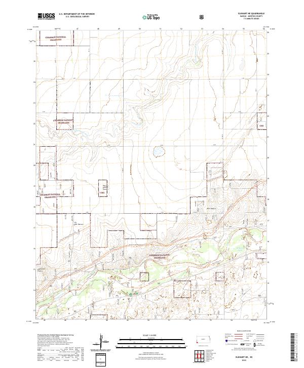 Elkhart NE topographic map thumbnail