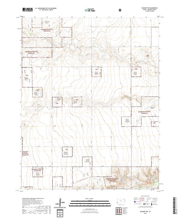 Elkhart NW topographic map thumbnail
