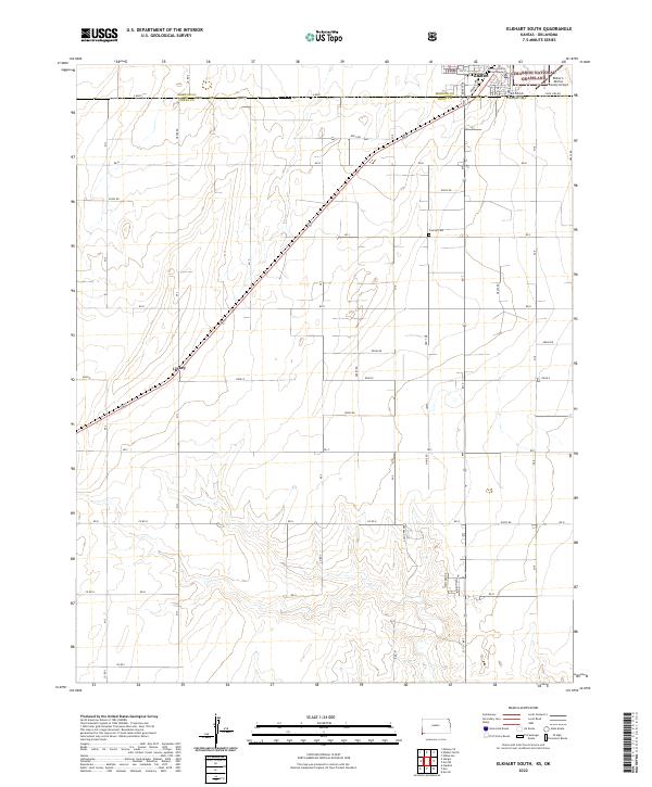 Elkhart South topographic map thumbnail