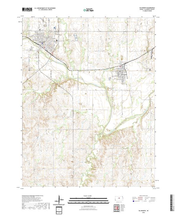 Ellsworth topographic map thumbnail