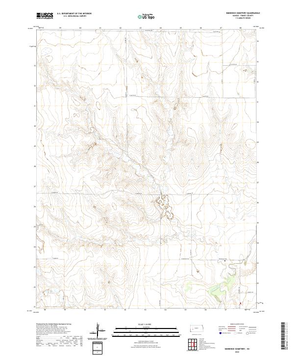 Eminence Cemetery topographic map thumbnail