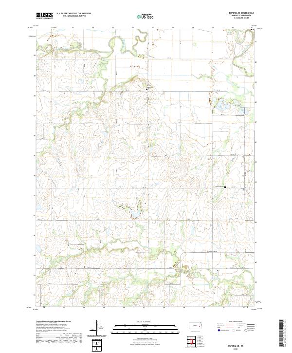 Emporia SE topographic map thumbnail