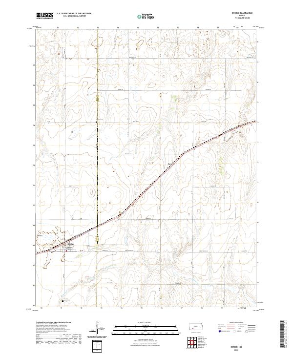 Ensign topographic map thumbnail